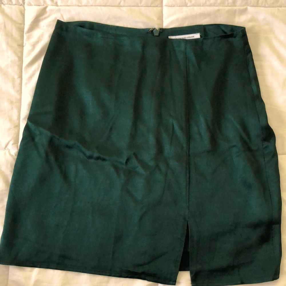 &Other Stories Hunter Green mini skirt with slit